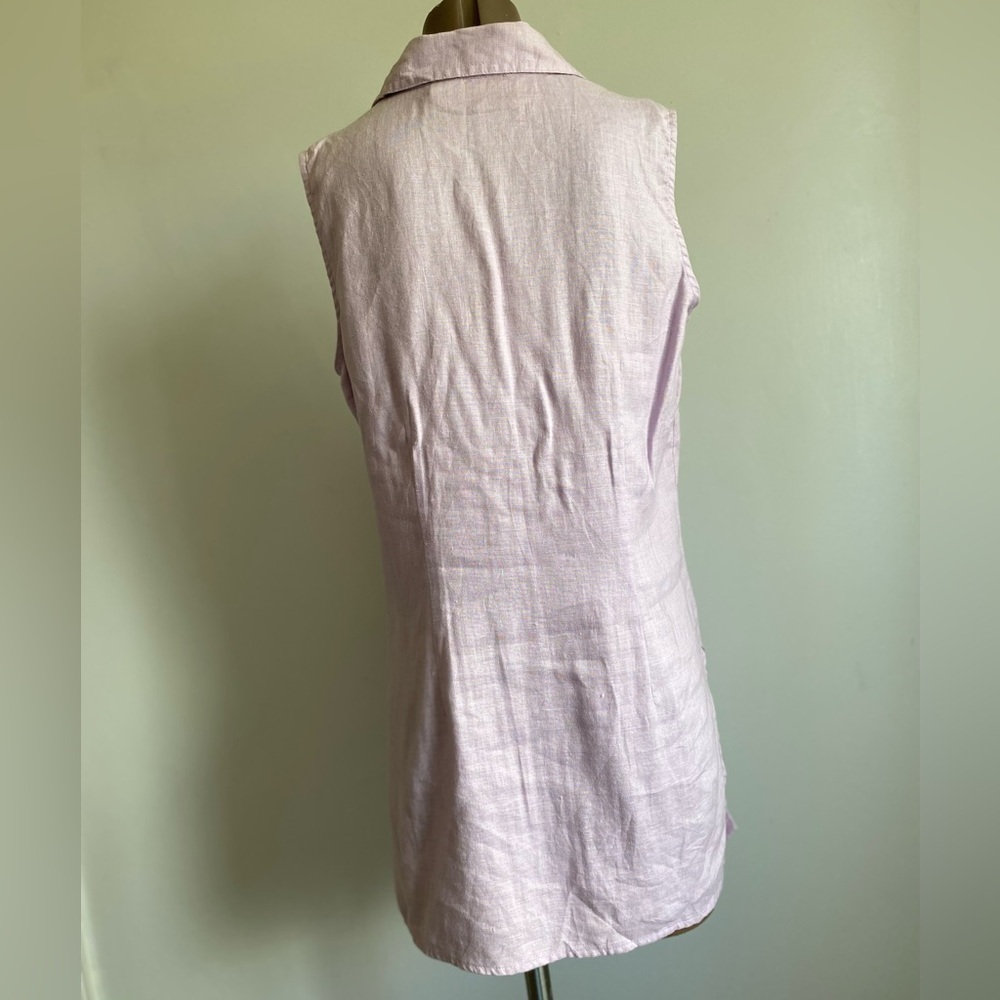 Edward 100% Pure Irish Linen Women’s Tunic Pastel Purple Size S Spring - Picture 2 of 9
